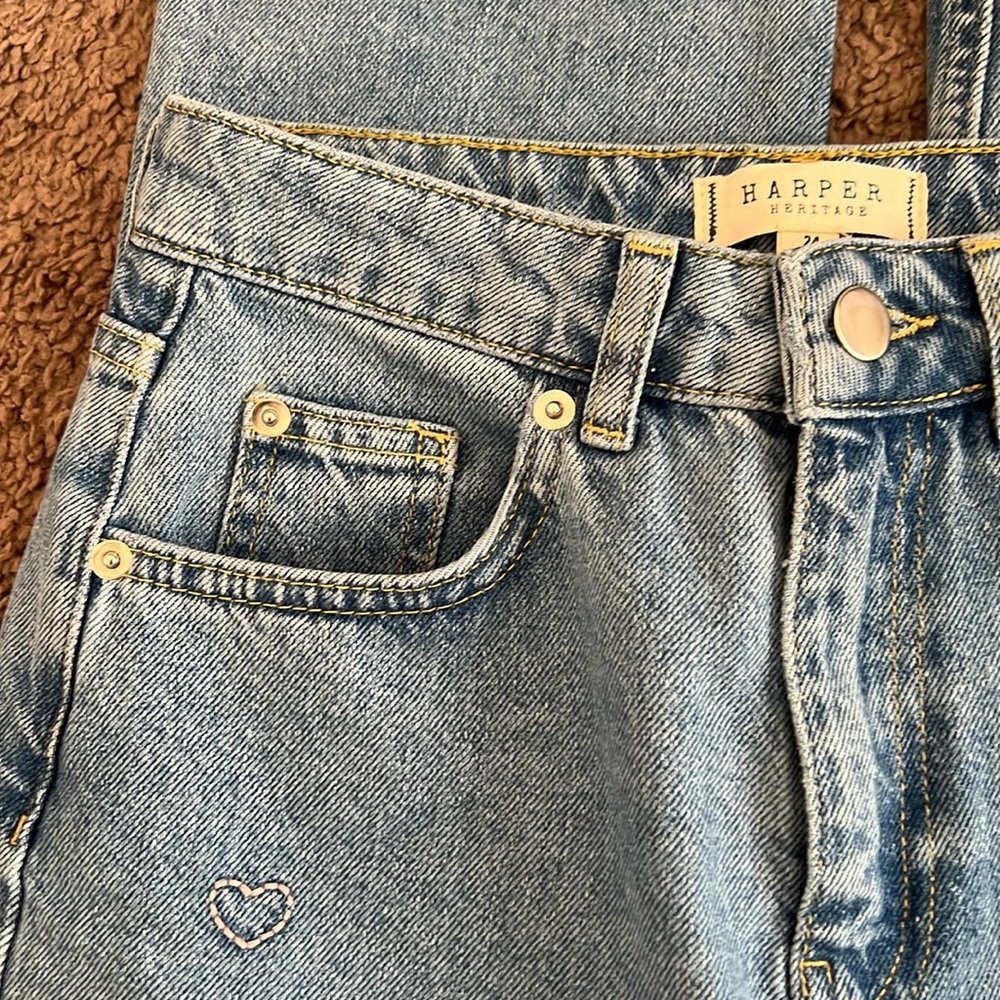 Francesca’s High Waisted Heart Jeans - Picture 4 of 5